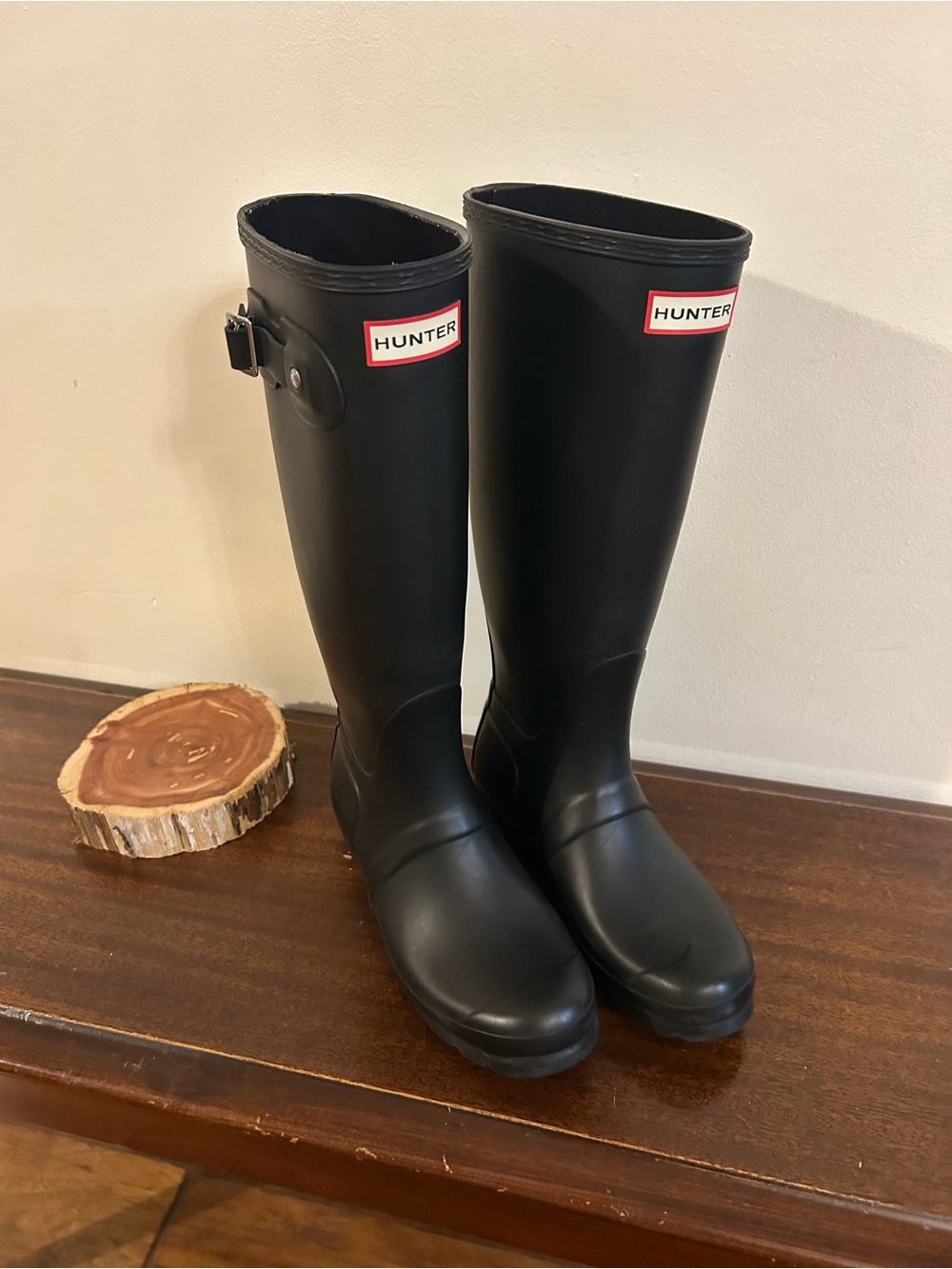Hunter Women's Original Tall Rain Boots Black US 7